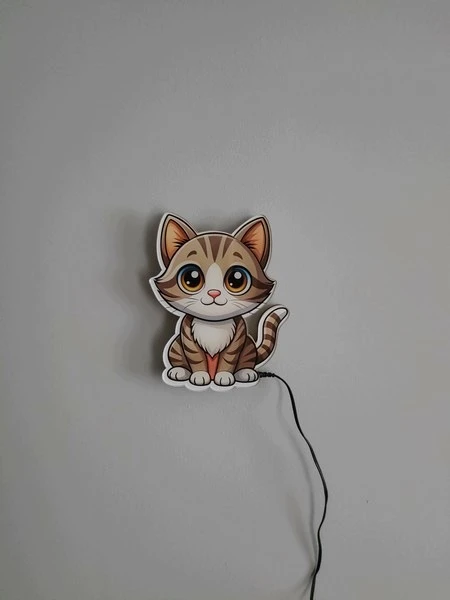 Bez Marki Lampka nocna KOT KOTEK 3D
