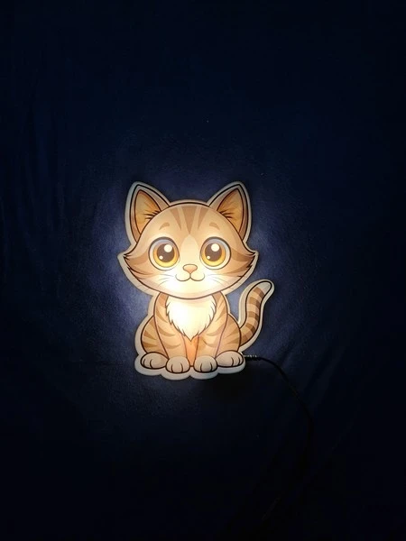 Bez Marki Lampka nocna KOT KOTEK 3D