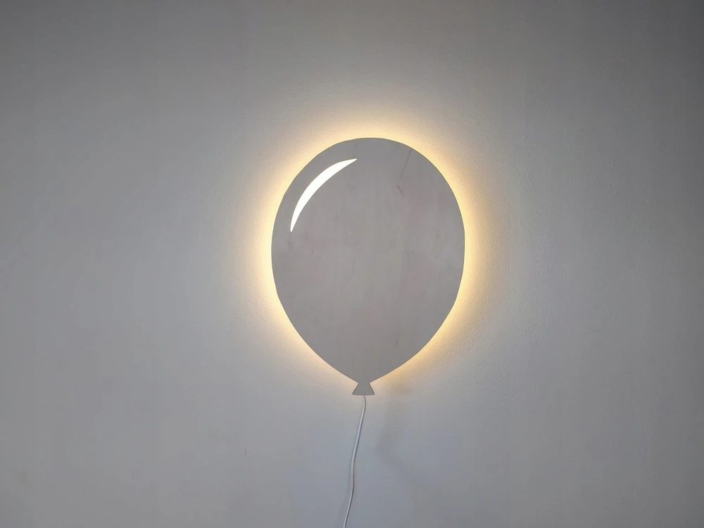 Bez Marki Lampka Nocna LED Dla Dzieci Balonik Drewniana Lampka Balon Boho Handmade