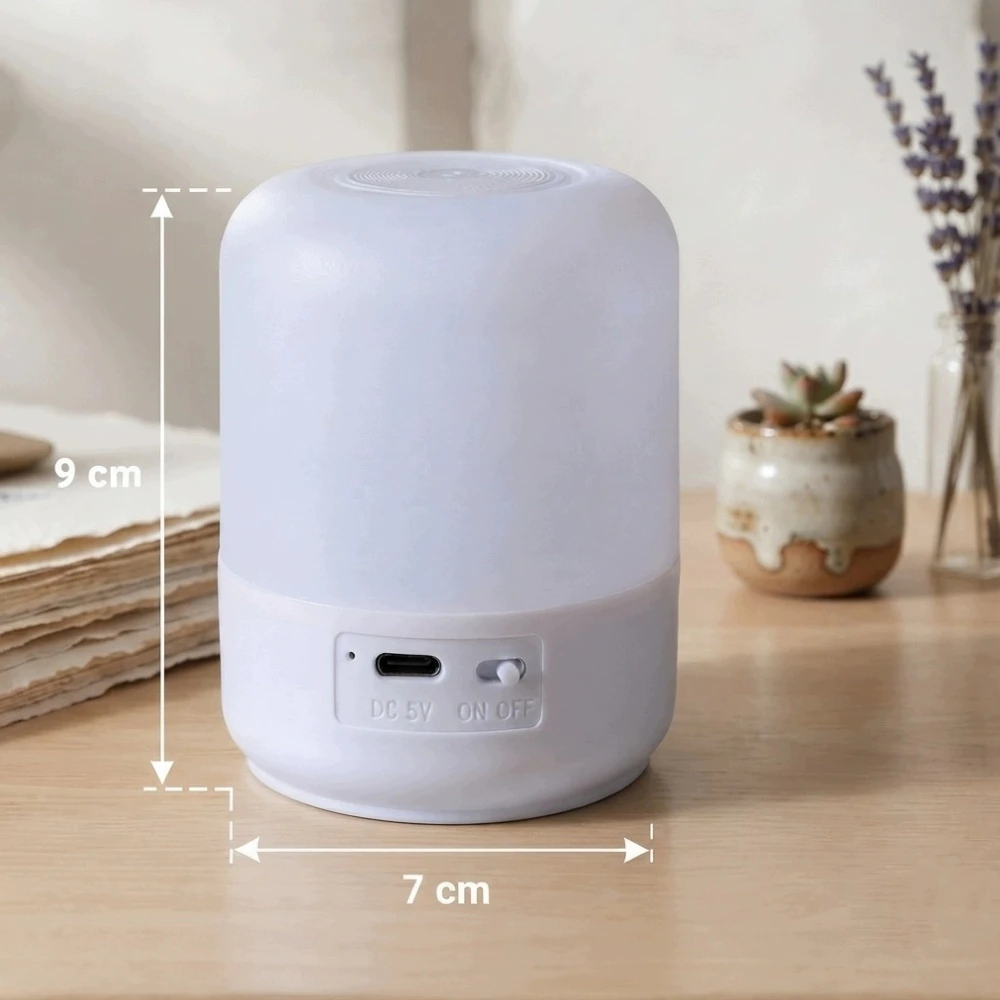 Bez Marki Lampka Nocna LED Dotykowa 3 Barwy Światła Regulacja Jasności USB-C Camping