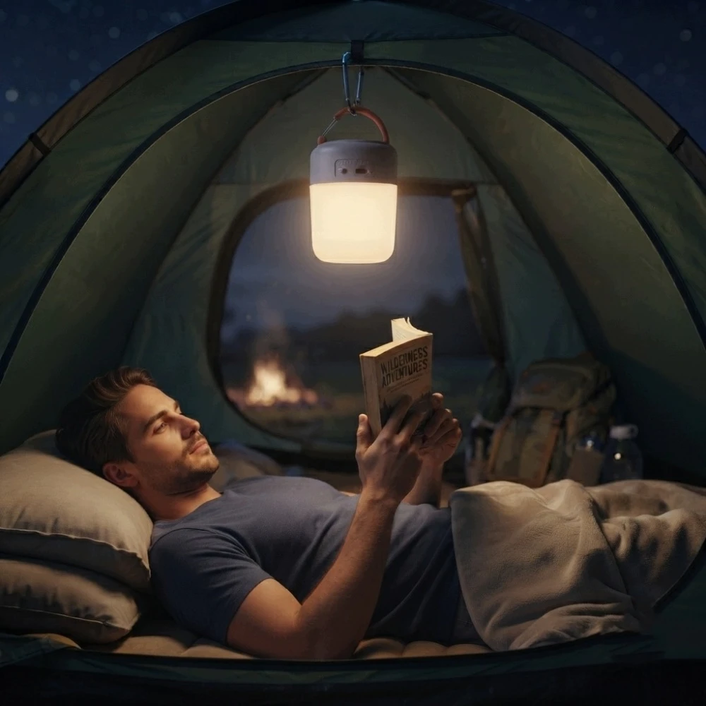 Bez Marki Lampka Nocna LED Dotykowa 3 Barwy Światła Regulacja Jasności USB-C Camping