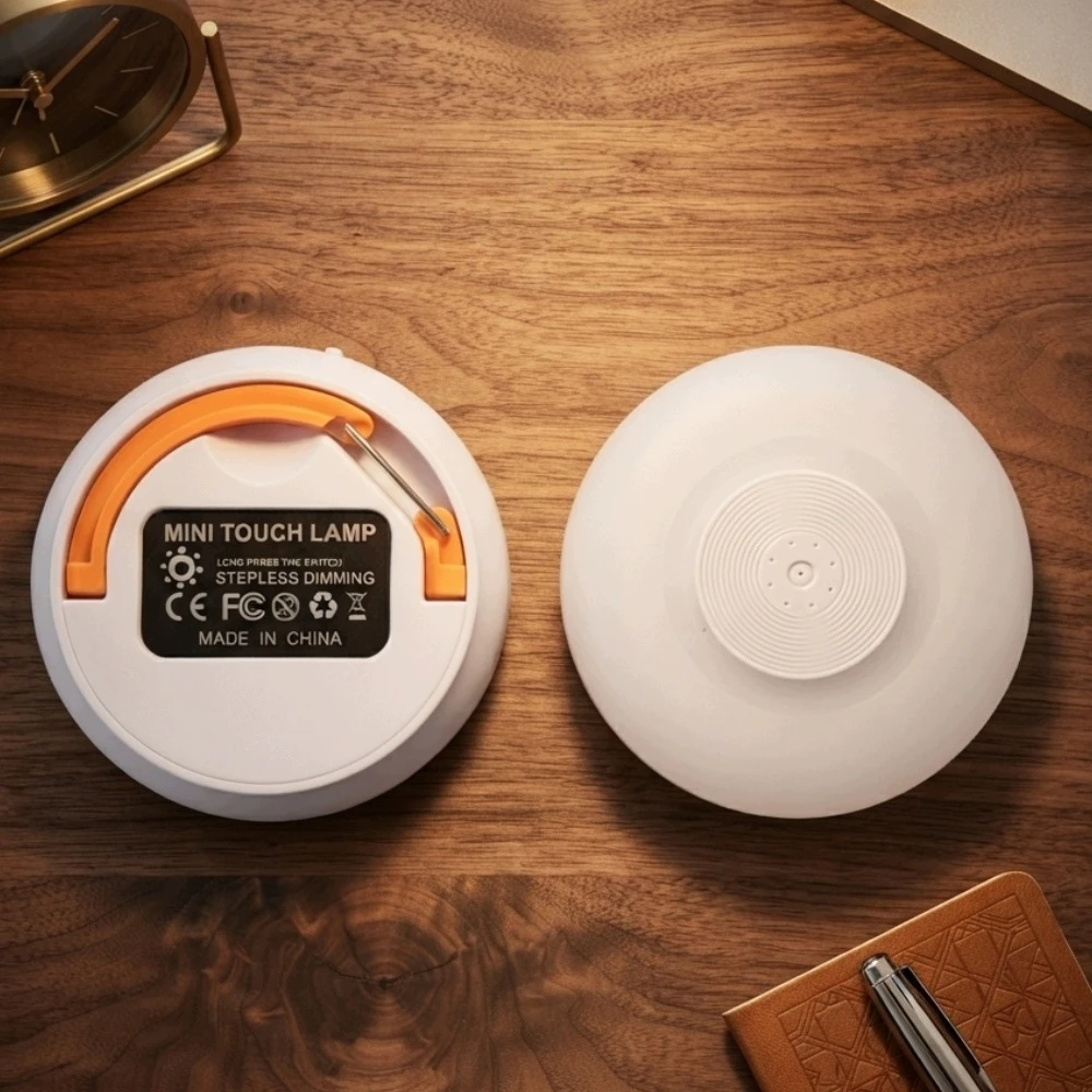 Bez Marki Lampka Nocna LED Dotykowa 3 Barwy Światła Regulacja Jasności USB-C Camping