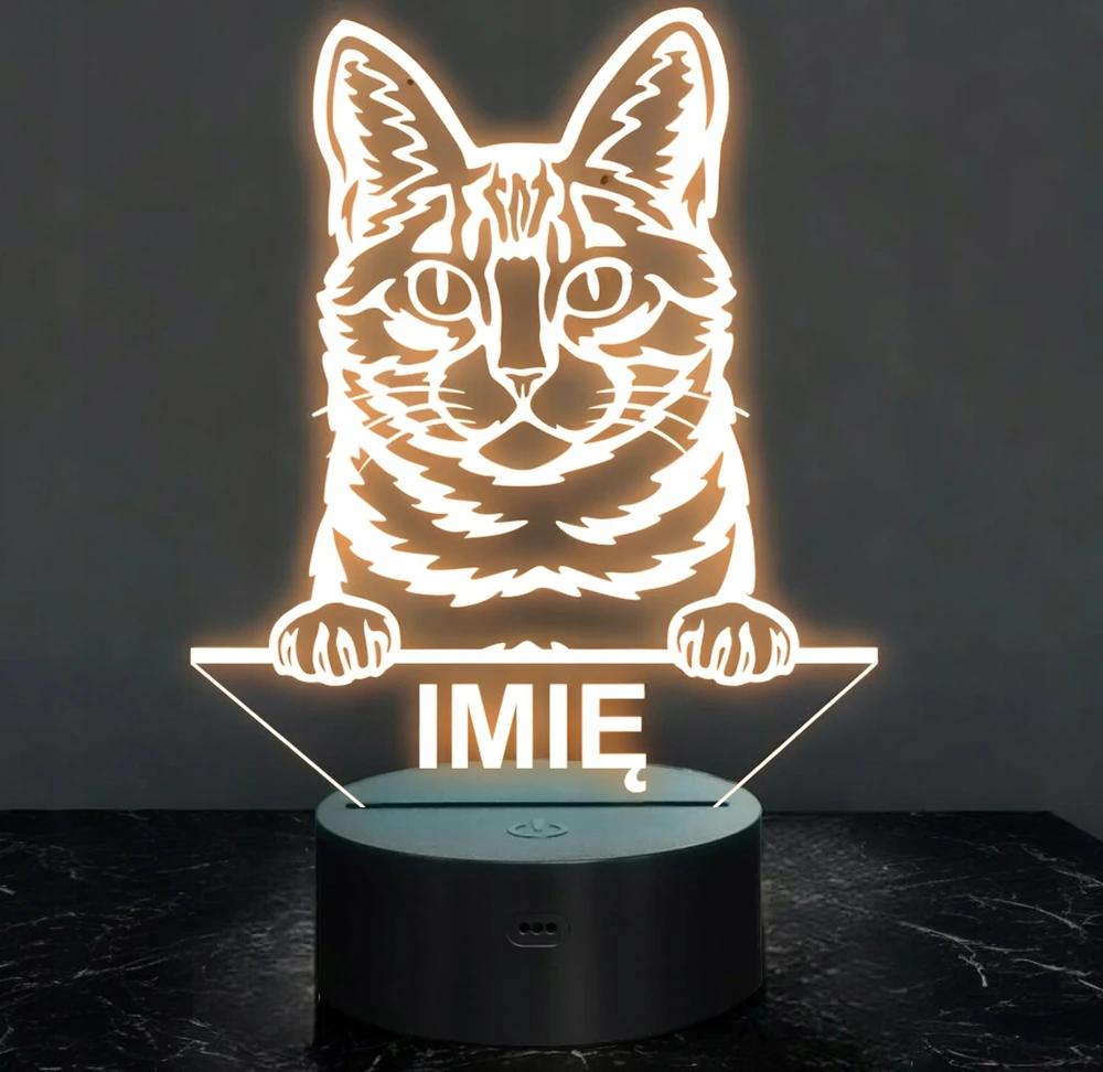 Bez Marki Lampka Nocna LED Dragon Li Rasa Kota su Imieniem na Prezent