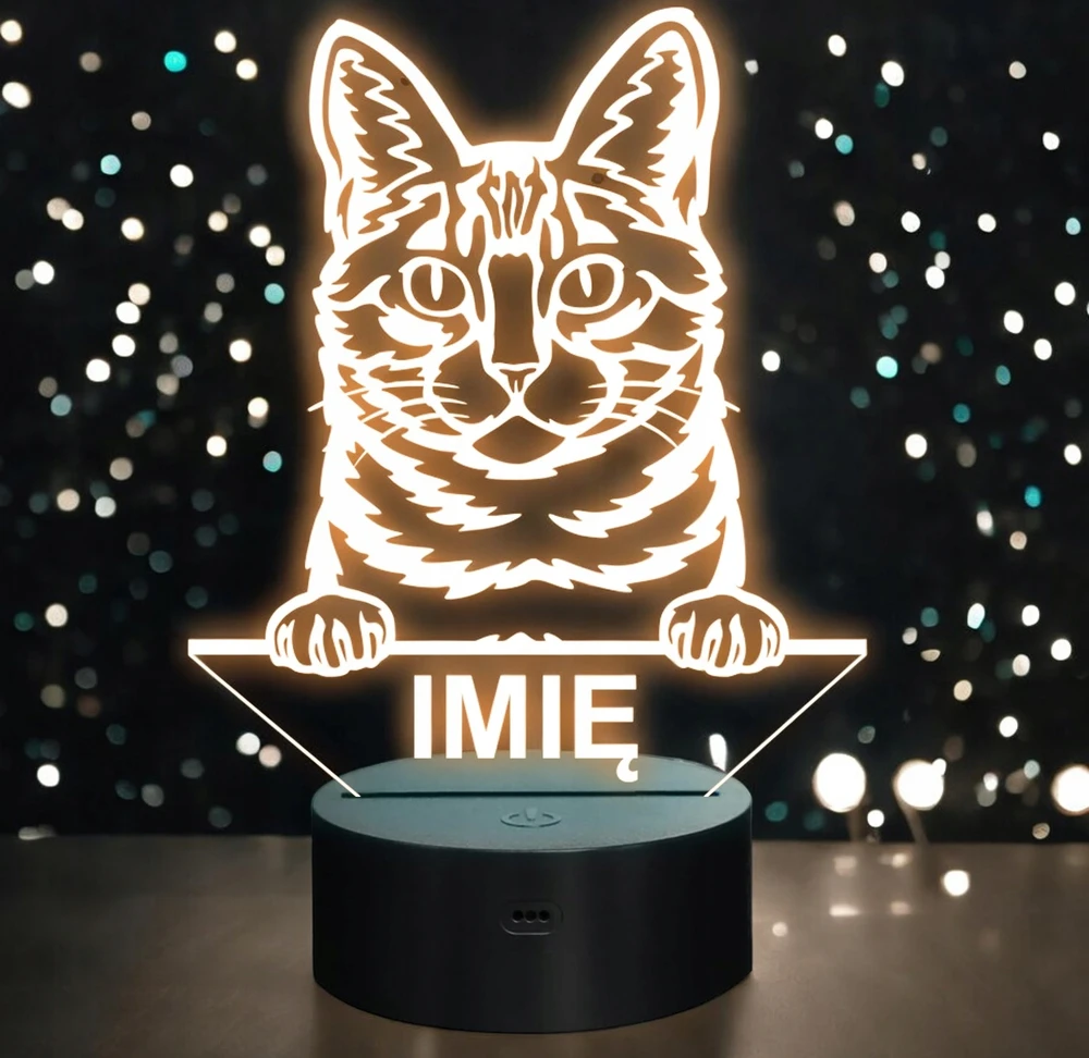 Bez Marki Lampka Nocna LED Dragon Li Rasa Kota su Imieniem na Prezent