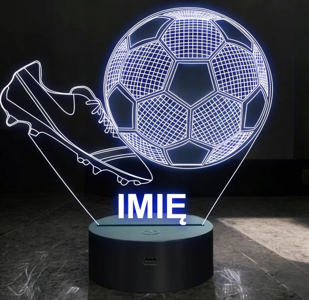 Bez Marki Lampka Nocna LED Futbolo kamuolys su Imieniem Grawer Personalizowana na Prezent