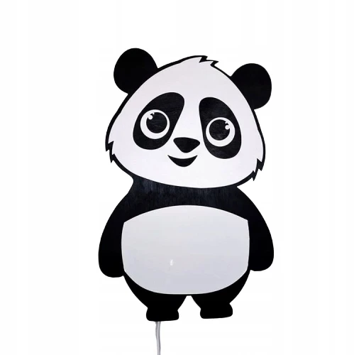 Bez Marki Lampka Nocna LED Panda Drewniana Dla Dzieci Misiek Do Pokoju Dziecka Eko L