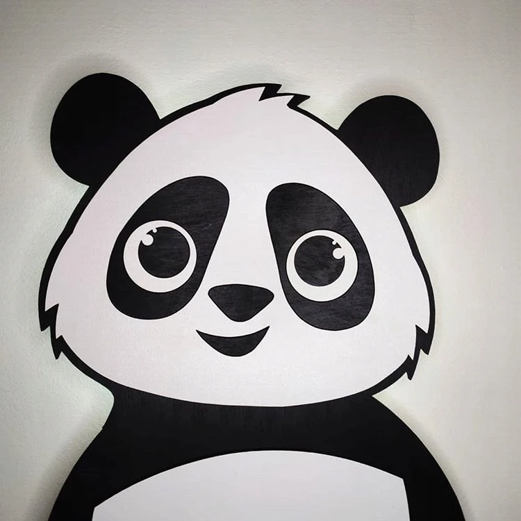 Bez Marki Lampka Nocna LED Panda Drewniana Dla Dzieci Misiek Do Pokoju Dziecka Eko L