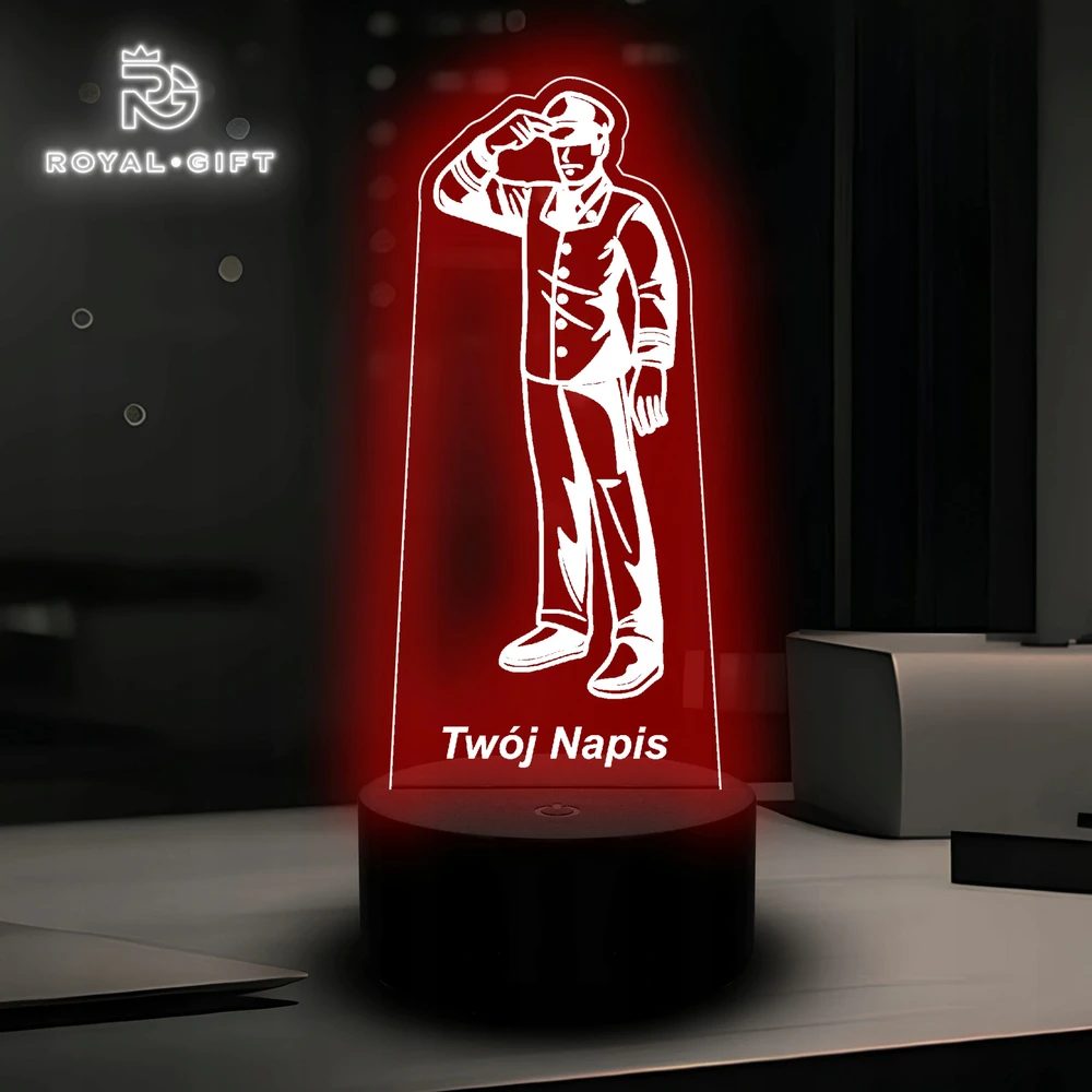 Bez Marki Lampka Nocna Led Rinkinys Statuetka Prezent Konduktor Pociąg Kolej Rinkinys RGB