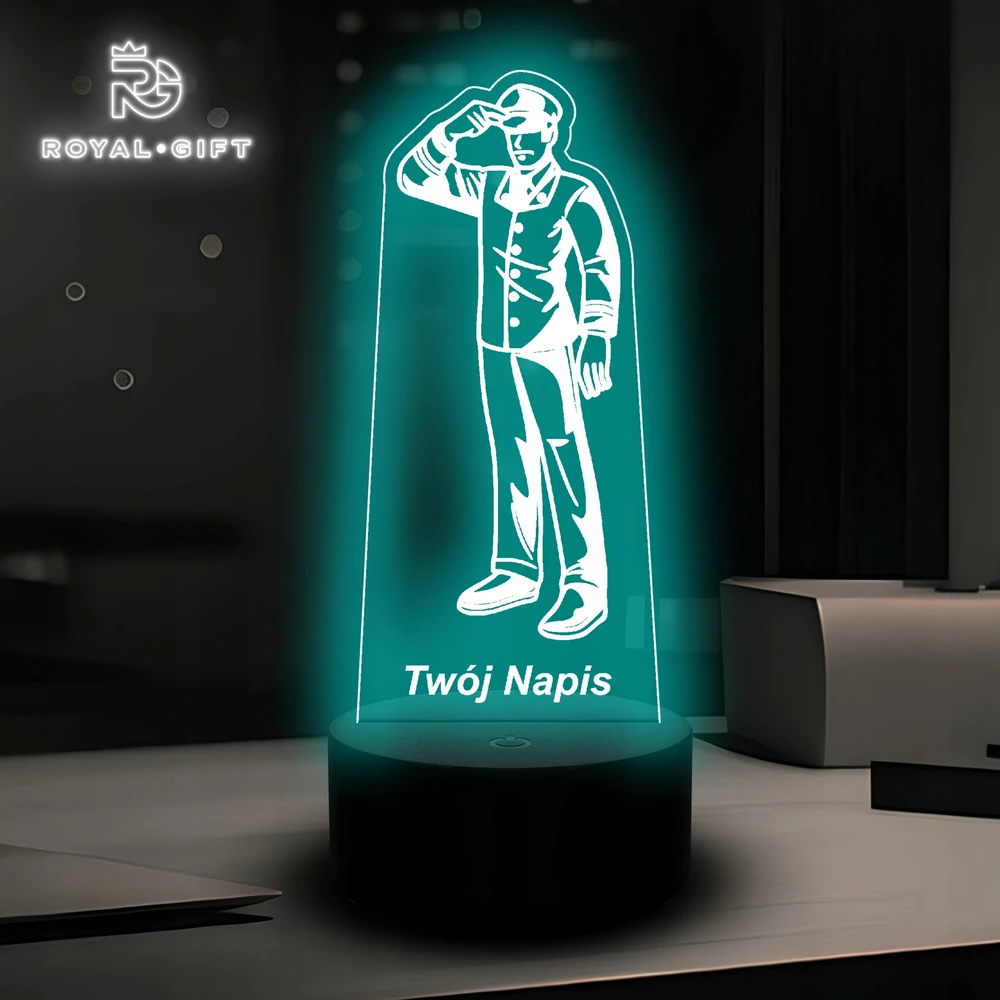 Bez Marki Lampka Nocna Led Rinkinys Statuetka Prezent Konduktor Pociąg Kolej Rinkinys RGB