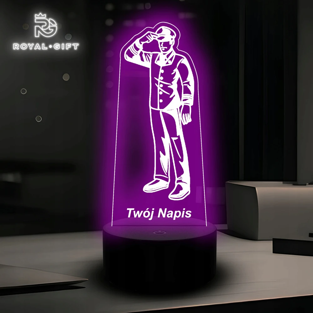 Bez Marki Lampka Nocna Led Rinkinys Statuetka Prezent Konduktor Pociąg Kolej Rinkinys RGB