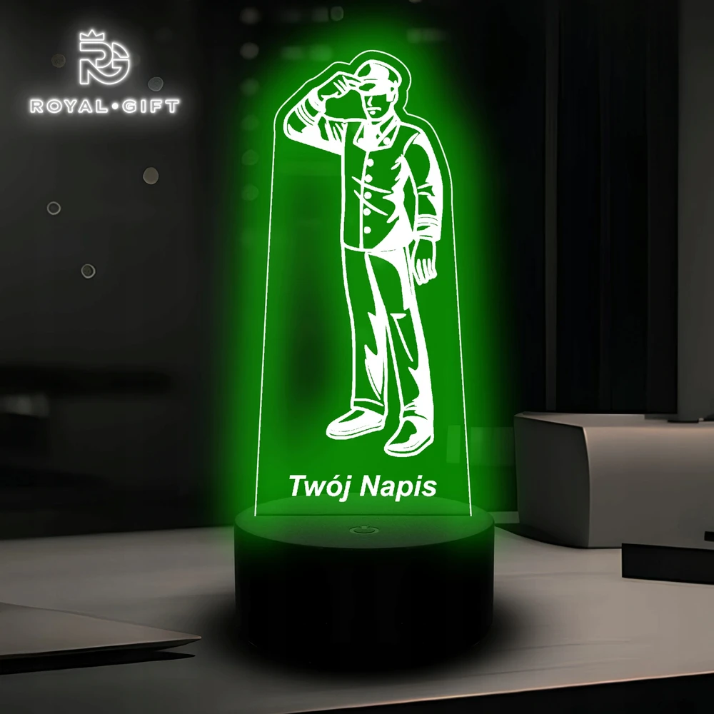 Bez Marki Lampka Nocna Led Rinkinys Statuetka Prezent Konduktor Pociąg Kolej Rinkinys RGB