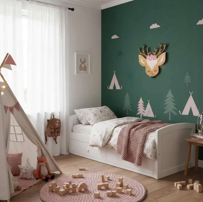 Bez Marki Lampka Nocna LED Sarenka Bambi Drewniana Dla Dzieci Pokój Dziewczynki Eko L