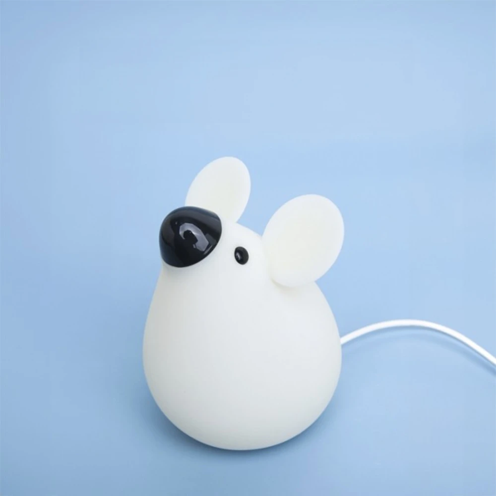 Bez Marki Lampka Nocna LED Silikownowa Dla Dzieci Do Zasypiania Przewód USB 3.2W Pelė