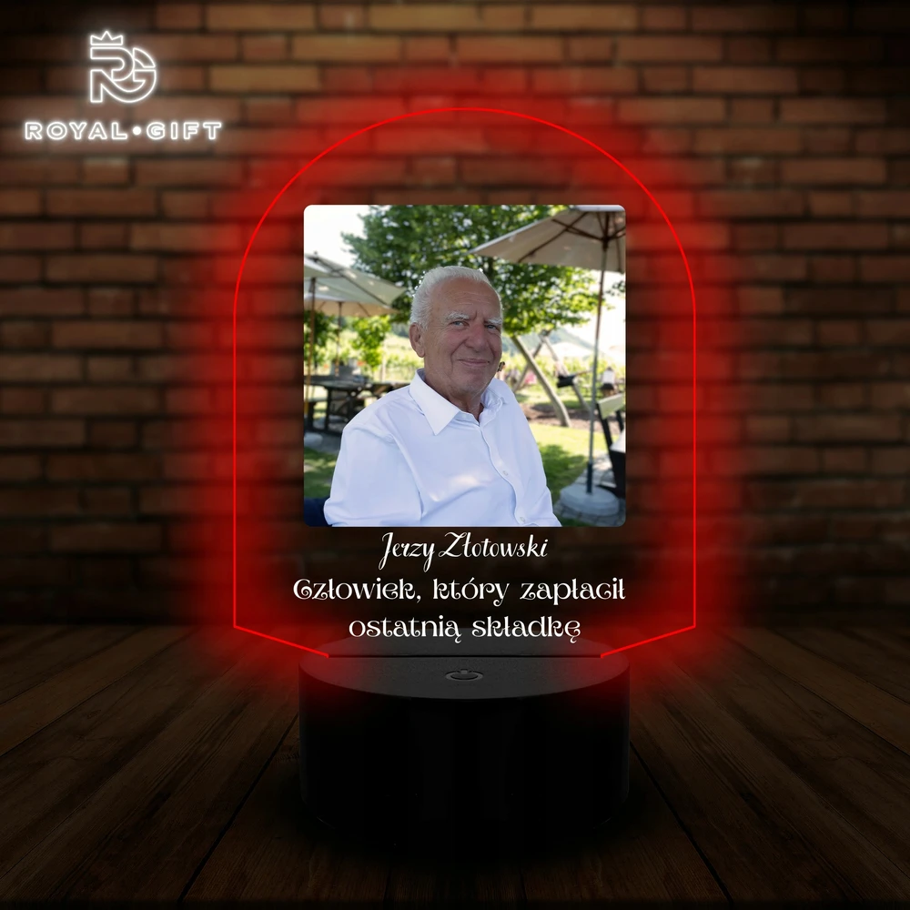 Bez Marki Lampka Nocna Led Statuetka Emeryta Emerytki Zdjęcie Prezent Na Emeryturę