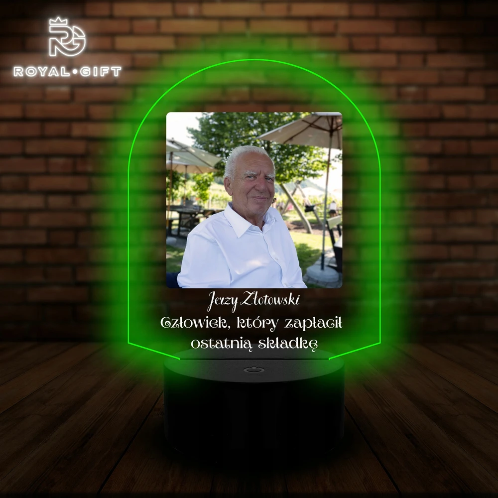 Bez Marki Lampka Nocna Led Statuetka Emeryta Emerytki Zdjęcie Prezent Na Emeryturę