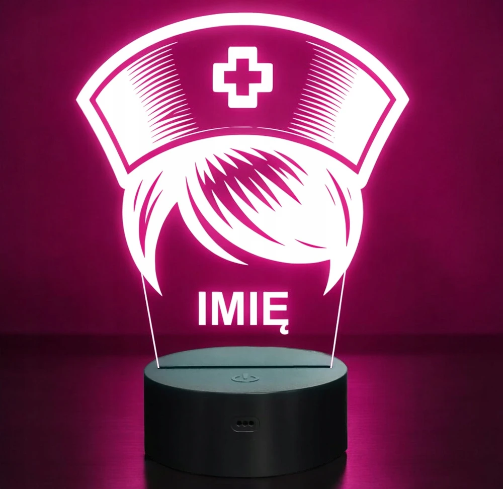 Bez Marki Lampka Nocna LED Statuetka Pielęgniarka Zawód na Prezent Grawer v.5