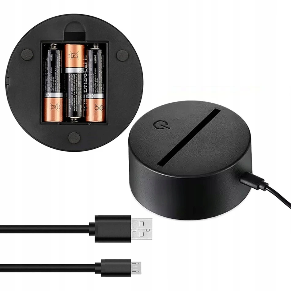 Bez Marki Lampka Nocna LED Z Imieniem Grawer Kot Geometryczy na Prezent