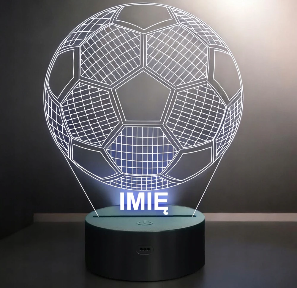 Bez Marki Lampka Nocna LED Z Imieniem Grawer Futbolo kamuolys Sport na Prezent