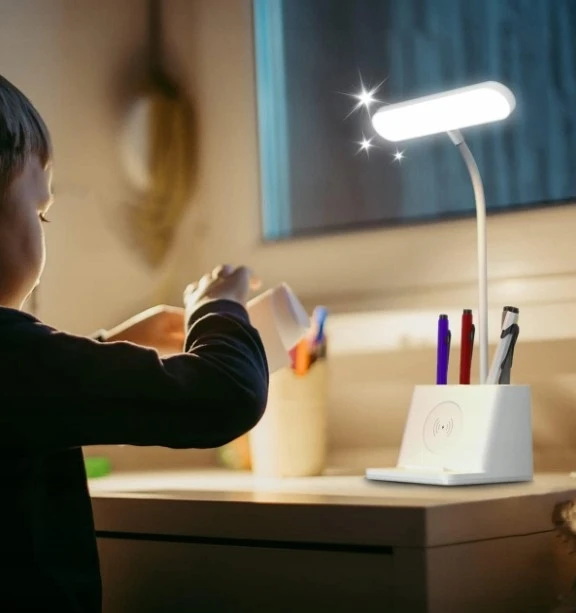 Bez Marki Lampka nocna na biurko szkolna LED 3 tryby na baterie bezprzewodowa USB