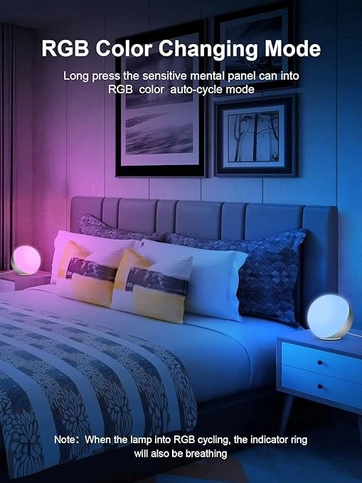 Bez Marki Lampka Nocna Stołowa LED RGB Sterowanie Dotykowe