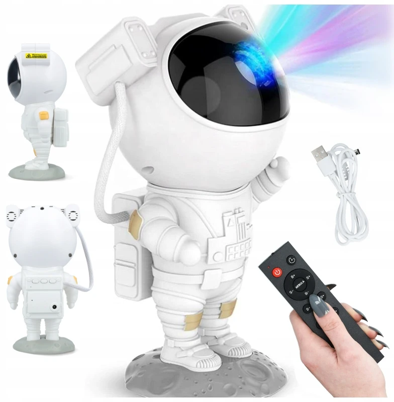 Bez Marki LAMPKA Projektorius GWIAZD KOSMOSU ASTRONAUTA LED KOLOROWY + Pultas 2024