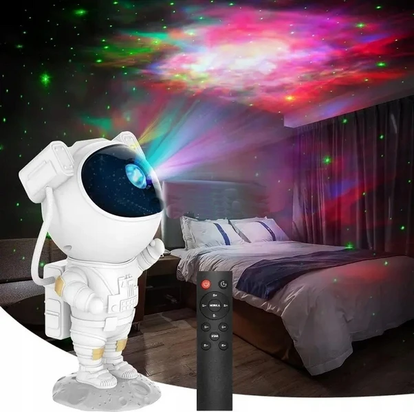 Bez Marki LAMPKA Projektorius GWIAZD KOSMOSU ASTRONAUTA LED KOLOROWY + Pultas 2024