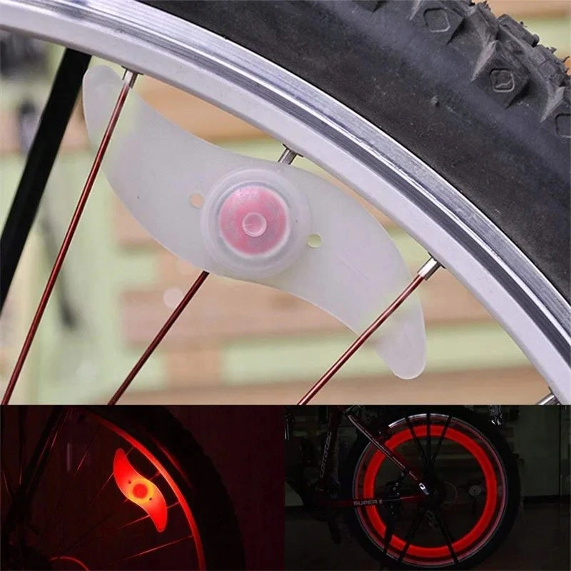 Bez Marki LAMPKA ROWEROWA NA SZPRYCHY OŚWIETLENIE ROWEROWE LED ROWER NAKŁADKA KOL V3