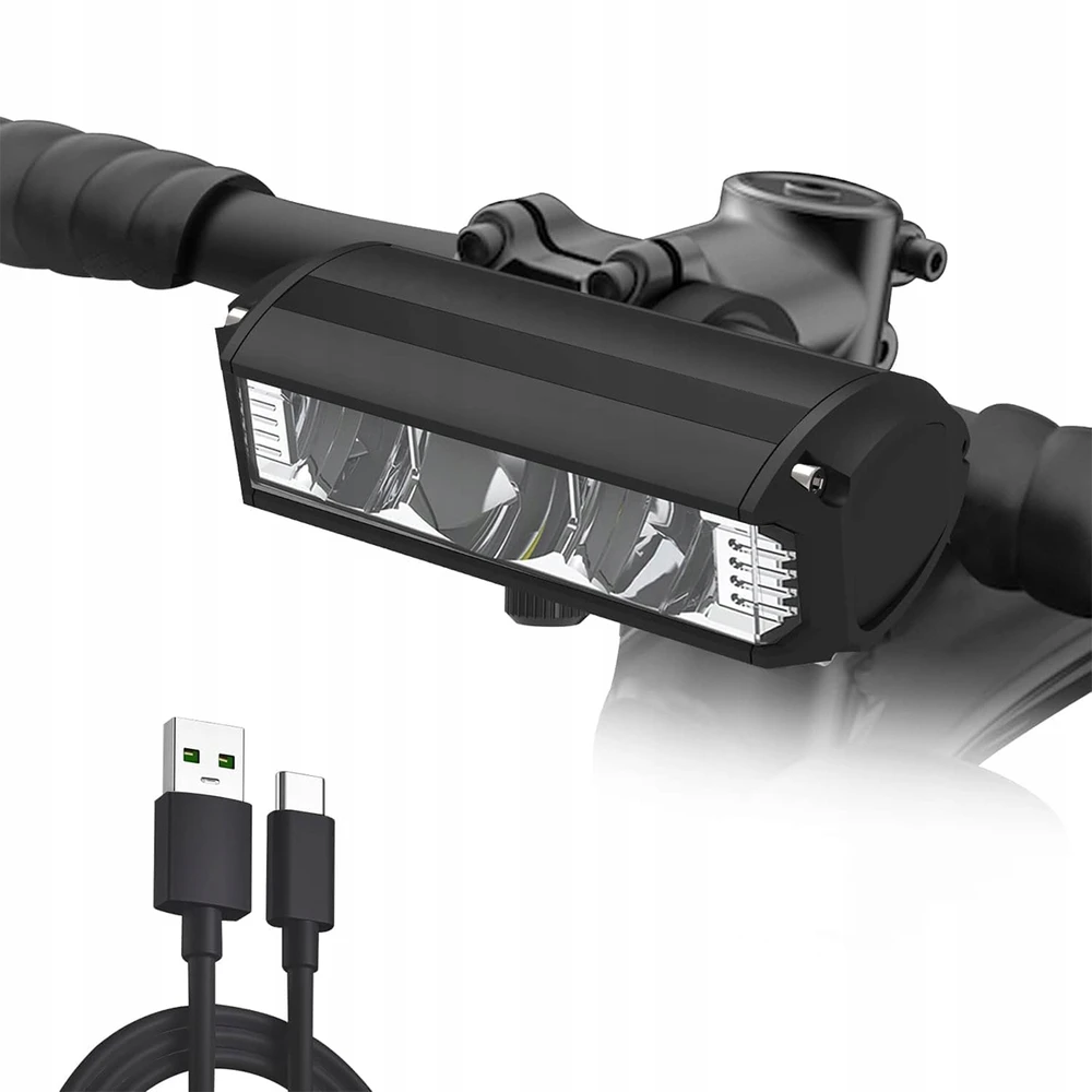 Bez Marki LAMPKA ROWEROWA PRZEDNIA USB 900LM IPX5 MOCNA Rinkinys LED LATARKA MTB