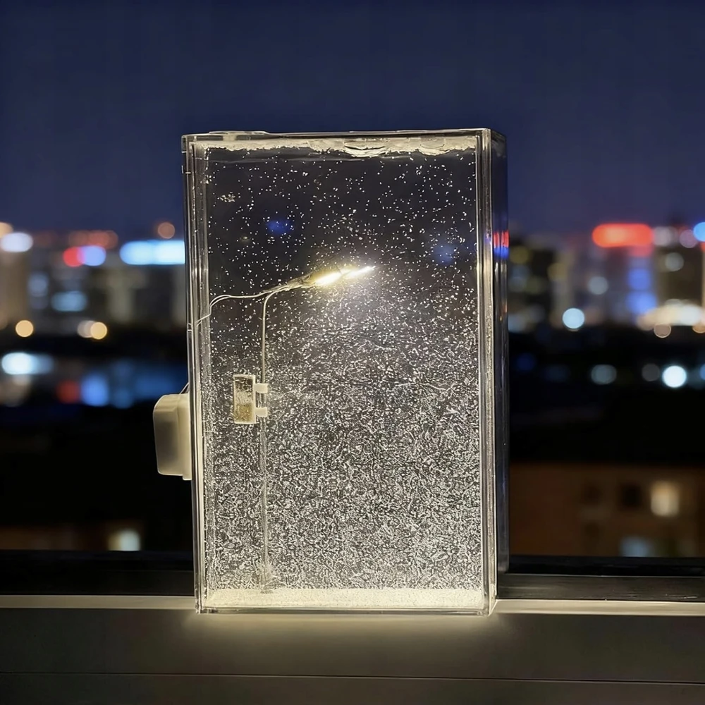Bez Marki Lampka Śnieżna Nocna, Śnieżna Latarnia Uliczna Realistyczne Nocne Lampy