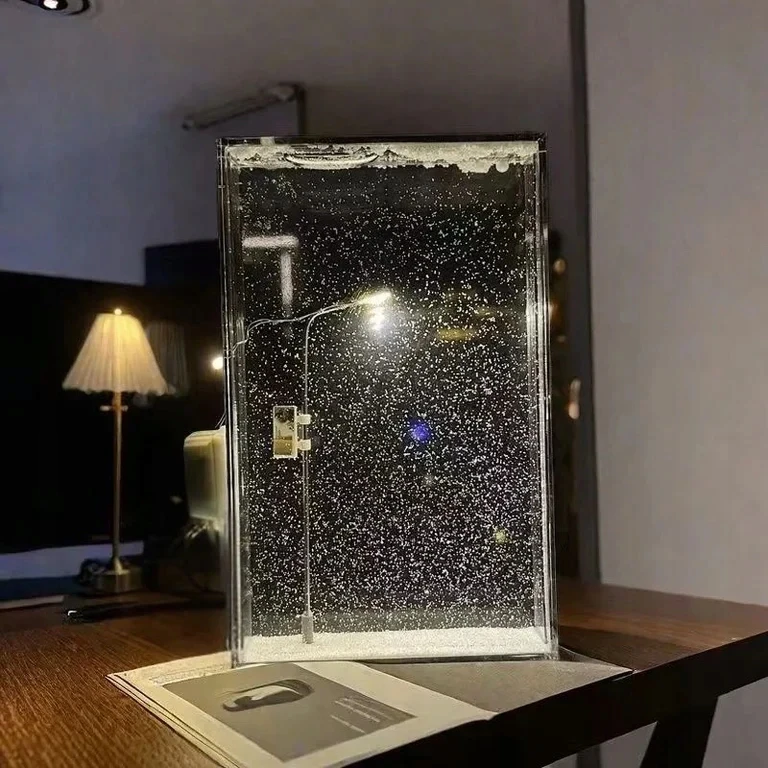 Bez Marki Lampka Śnieżna Nocna, Śnieżna Latarnia Uliczna Realistyczne Nocne Lampy