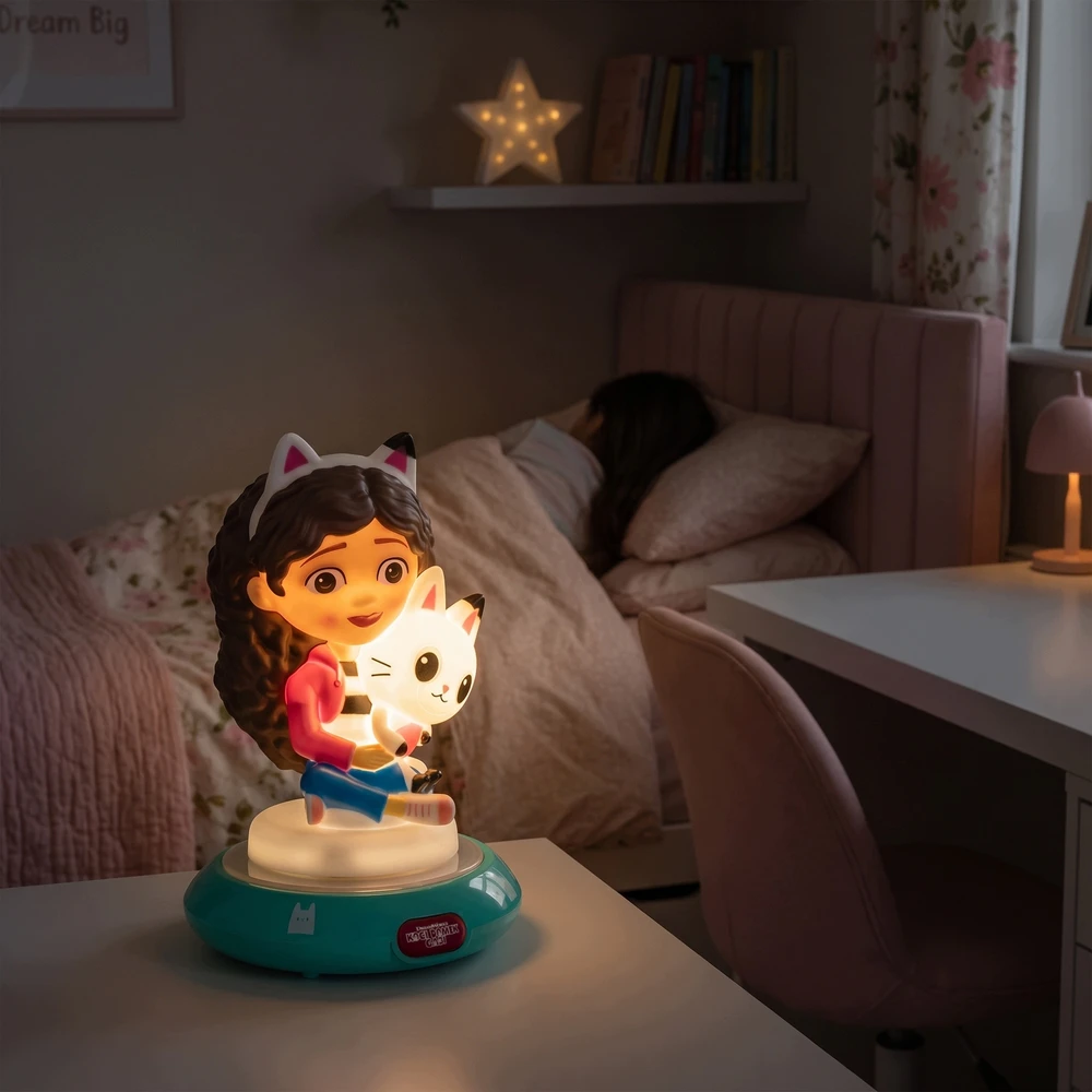 Bez Marki Lampka vaikams 3d KOCI NAMELIS GABI Lampka nocka