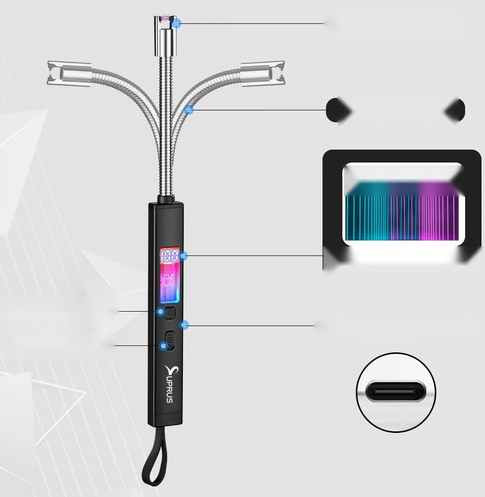Bez Marki LANKSUS BEDEGIS USB PLAZMINIS ELEKTRINIS žiebtuvėlis