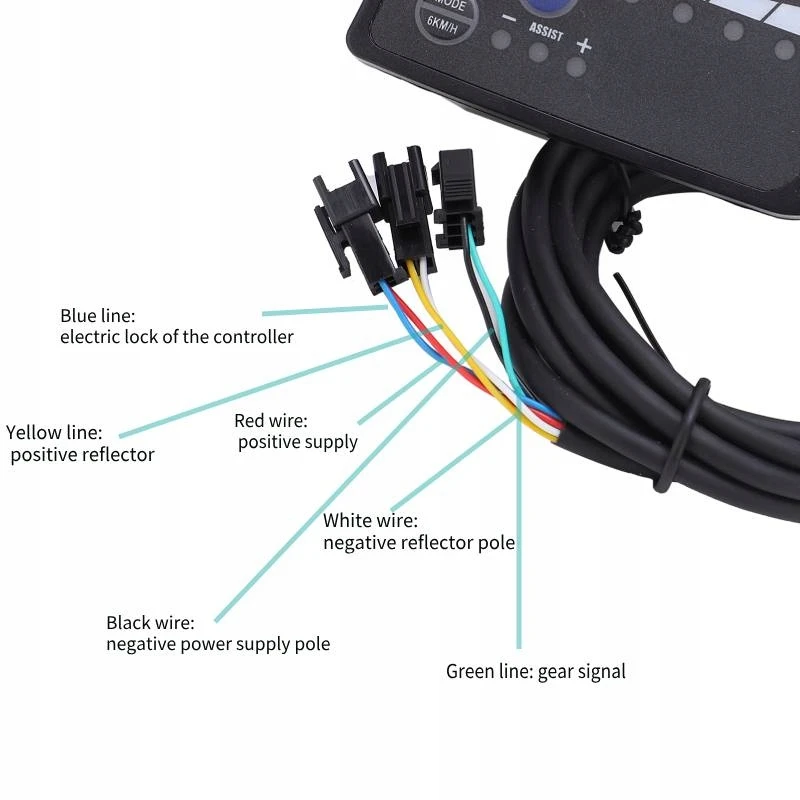 Bez Marki LCD EKRANAS VALDYMO PULTAS 24V ELEKTRINIAM DVIRAČIUI