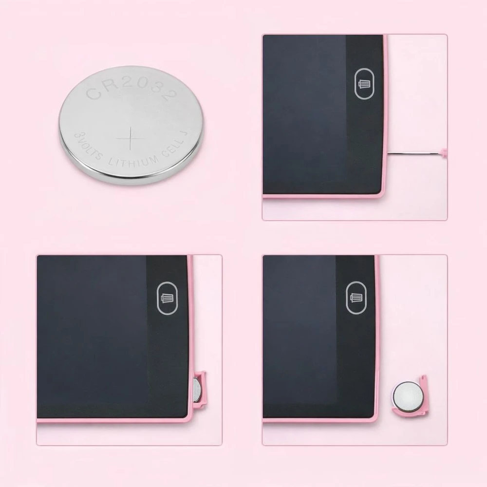 Bez Marki LCD PIEŠIMO LENTELĖ 10" ROŽINĖ VAIKAMS - DIDELIS LAIKOMASIS PLASTETĖS