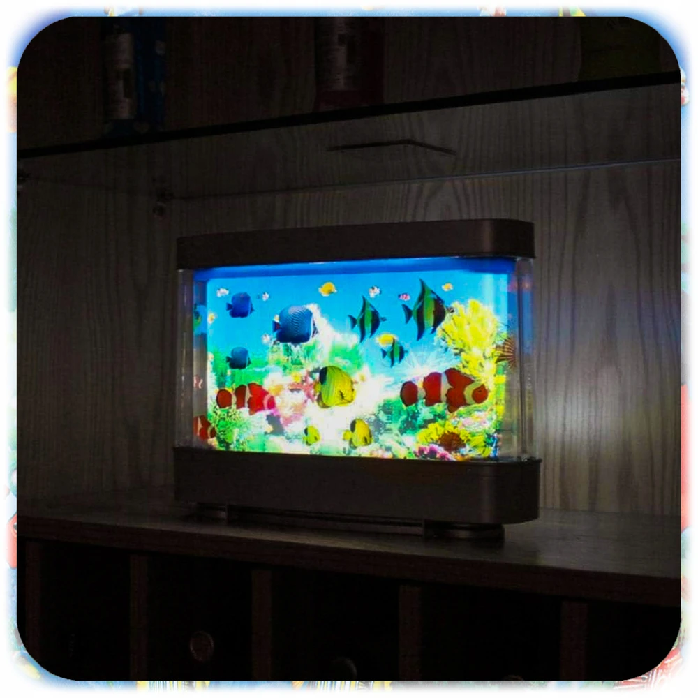 Bez Marki LED AQUARIUM NAKTINIS LEMPAS su apšviesta žuvele, DOVANA VAIKAMS