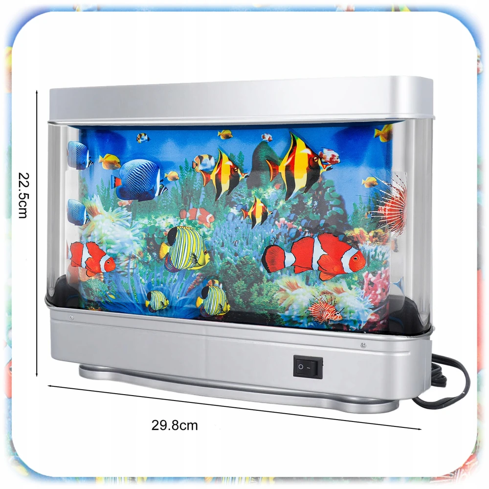 Bez Marki LED AQUARIUM NAKTINIS LEMPAS su apšviesta žuvele, DOVANA VAIKAMS