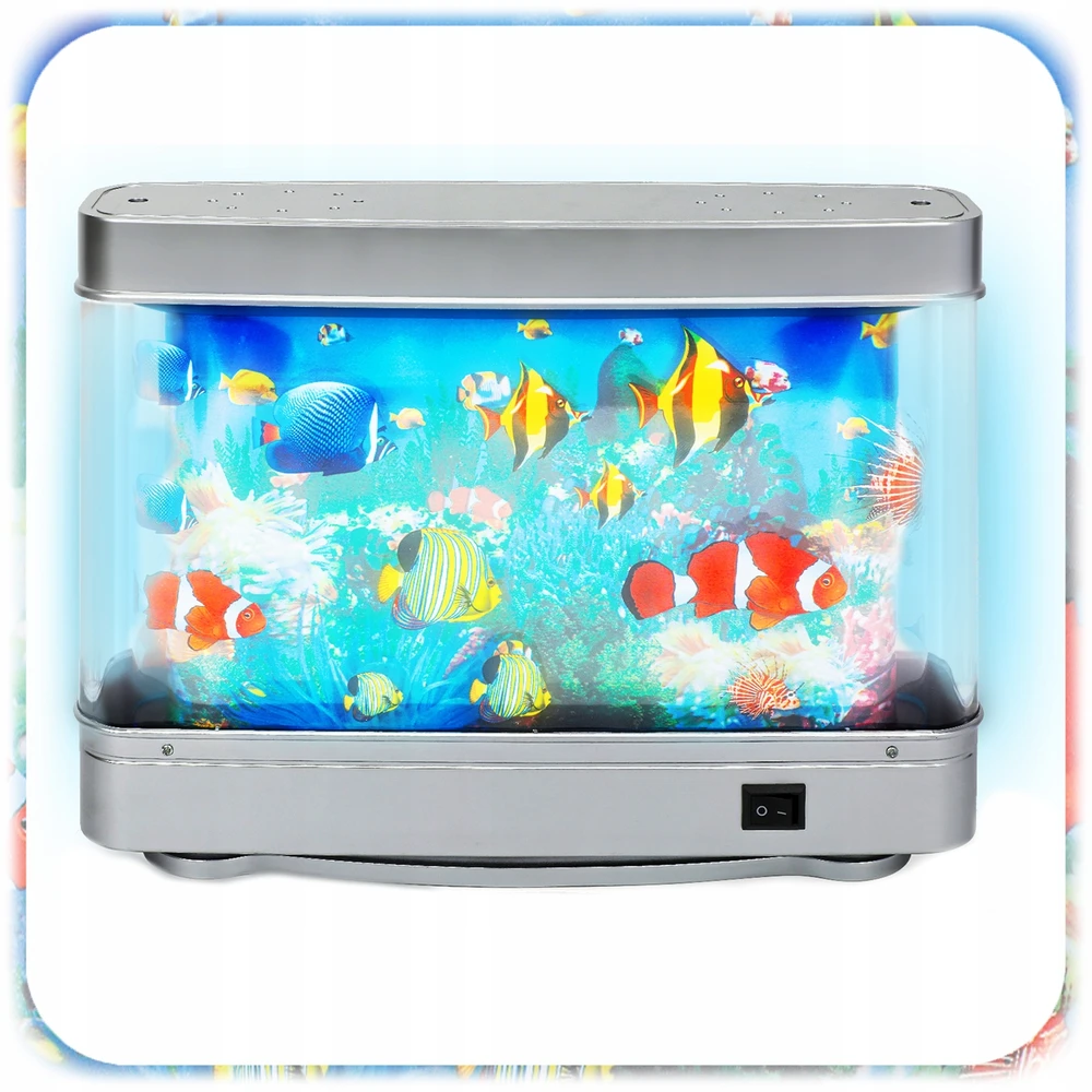 Bez Marki LED AQUARIUM NAKTINIS LEMPAS su apšviesta žuvele, DOVANA VAIKAMS