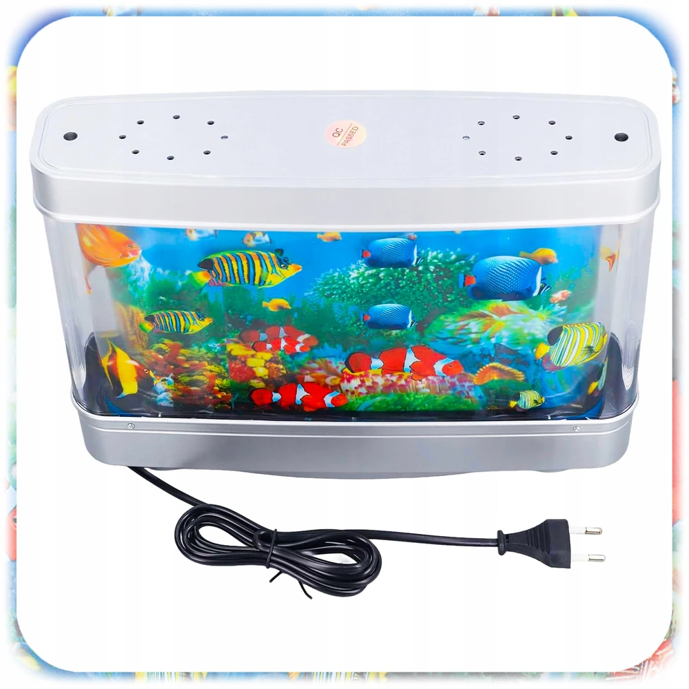 Bez Marki LED AQUARIUM NAKTINIS LEMPAS su apšviesta žuvele, DOVANA VAIKAMS