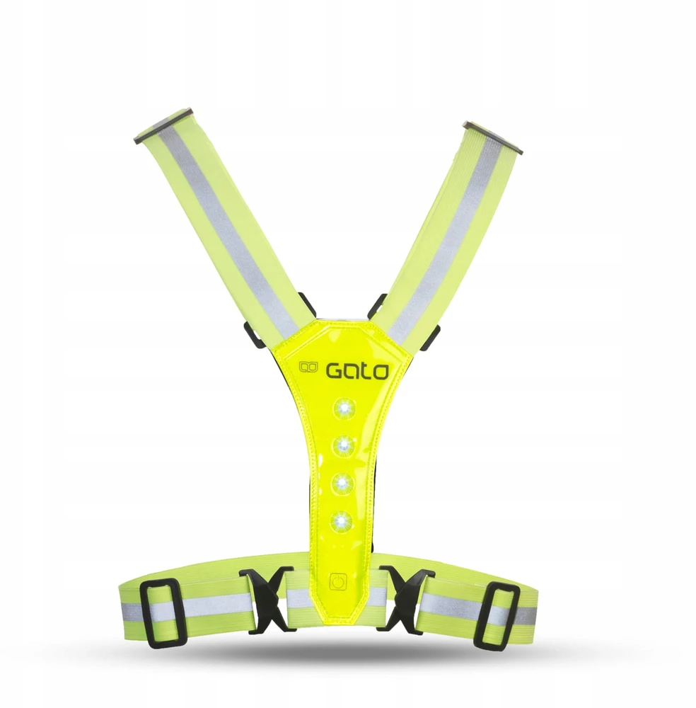 Bez Marki Led atšvaitinės liemenės Gato Sport Usb geltonos