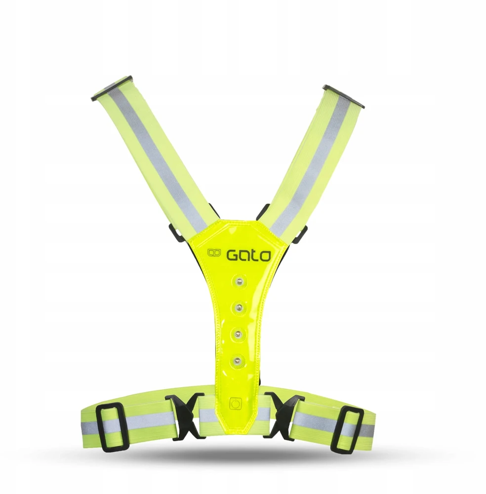 Bez Marki Led atšvaitinės liemenės Gato Sport Usb geltonos