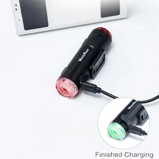 Wind Moon Bez Marki LED DVIRAČIO LEMPAS, įkraunamas per USB, priekyje, gale, 2in1, USB, IP66, 100lm