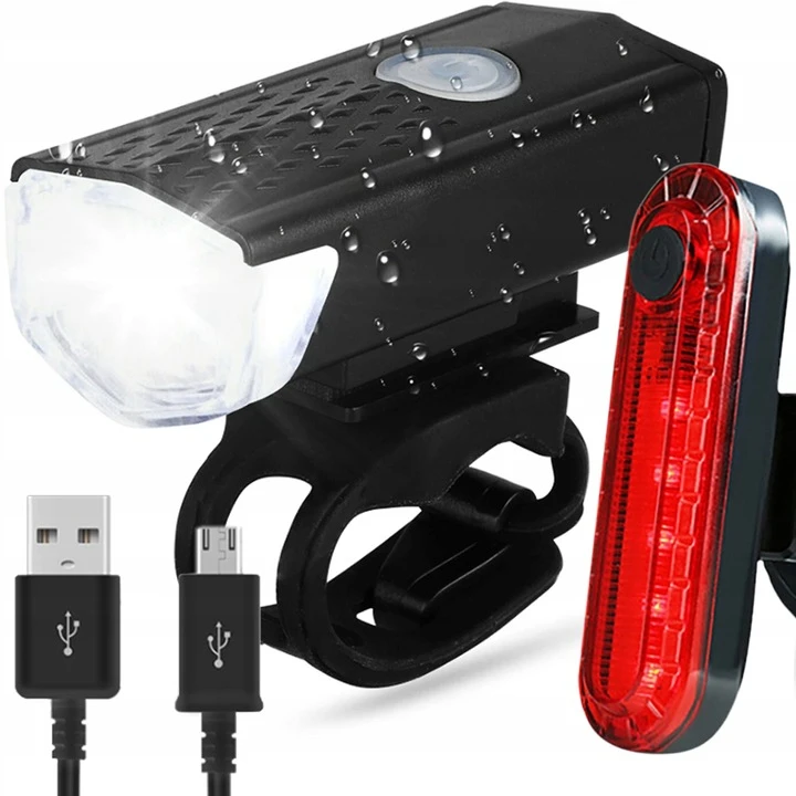 Bez Marki Led dviračio žibintų rinkinys priekyje ir gale su Usb