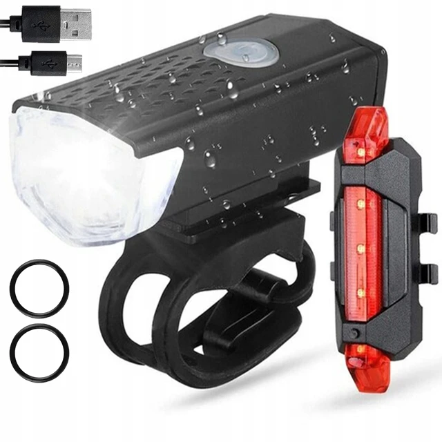 Bez Marki Led dviračio žibintų rinkinys priekyje ir gale su Usb