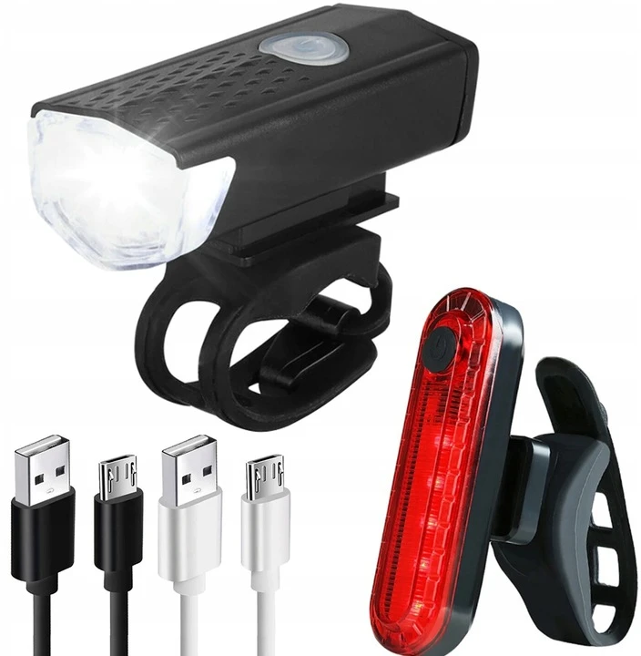 Bez Marki Led dviračio žibintų rinkinys priekyje ir gale su Usb
