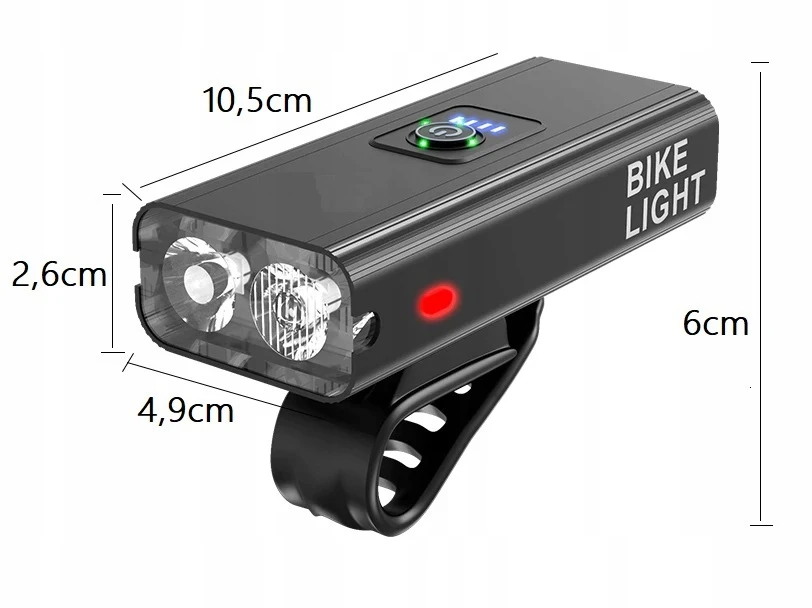 Bez Marki LED galinės priekinės USB dviračio lempos E100 rinkinys