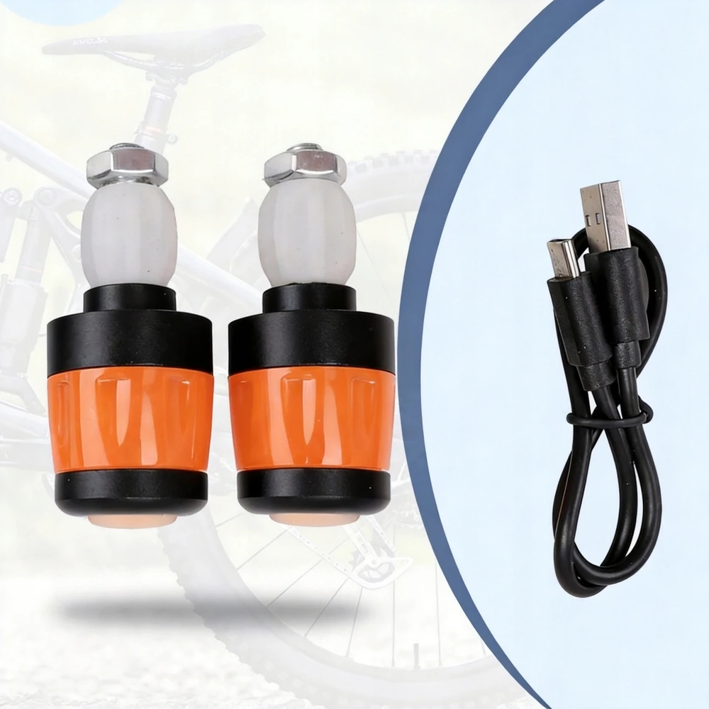 Bez Marki LED indikatoriai motoroleriams - 2 vnt, USB, 3 režimai, atsparūs vandeniui