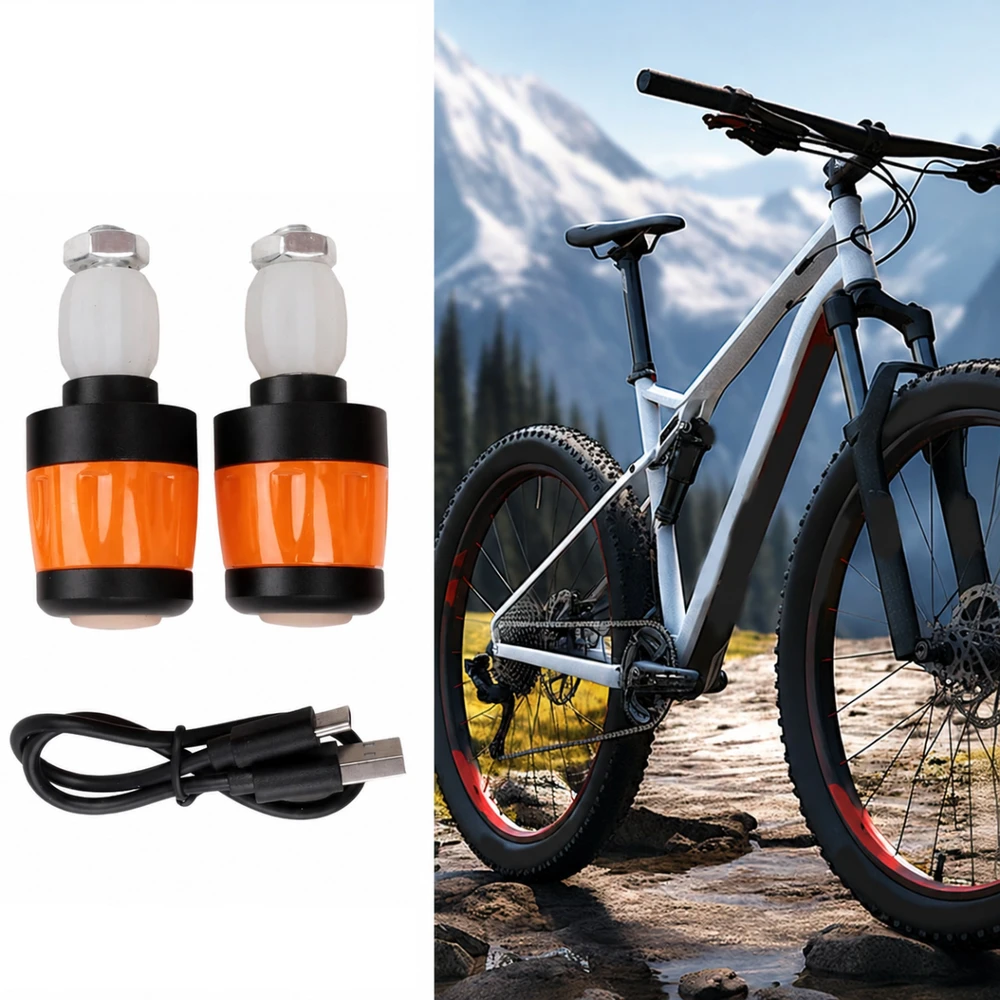 Bez Marki LED indikatoriai motoroleriams - 2 vnt, USB, 3 režimai, atsparūs vandeniui