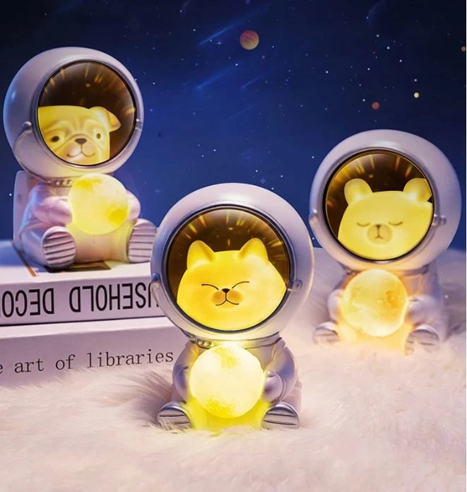 Bez Marki Led Naktinė Lempa Astronautas Katė Vaikams