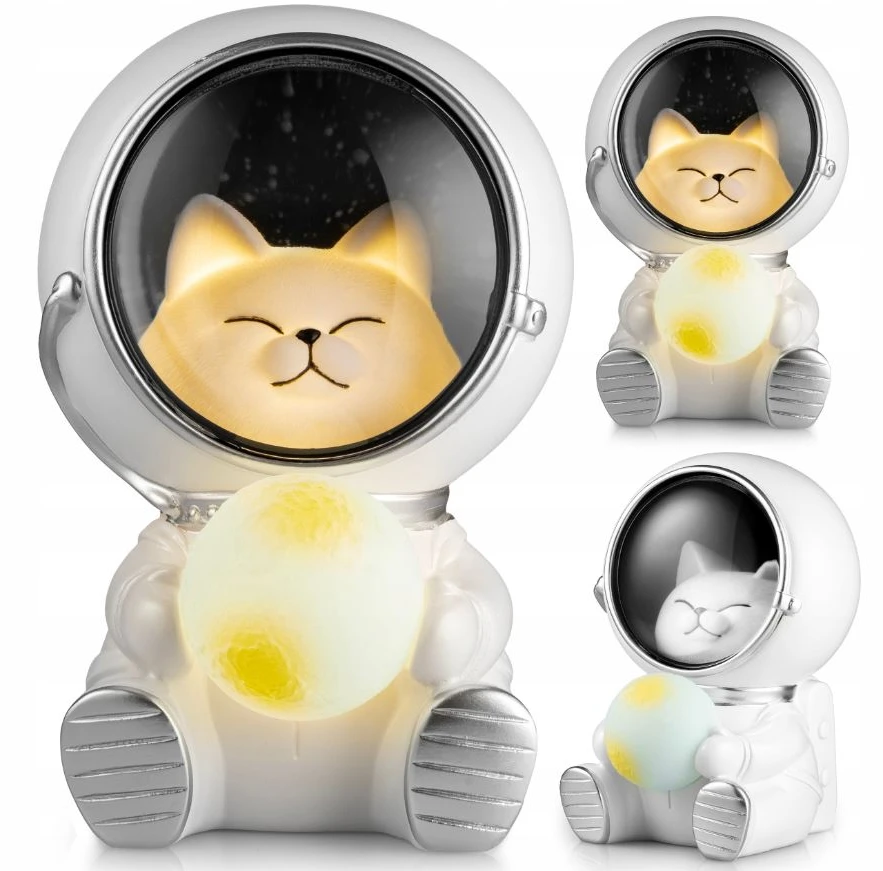 Bez Marki Led Naktinė Lempa Astronautas Katė Vaikams