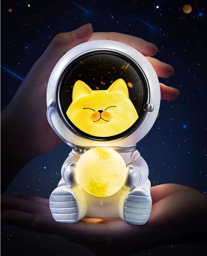 Bez Marki Led Naktinė Lempa Astronautas Katė Vaikams